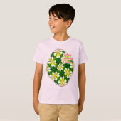 Yellow Frangipani Pattern T-Shirt (Vorne ganz)