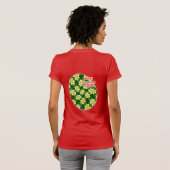 Yellow Frangipani Pattern T-Shirt (Schwarz voll)