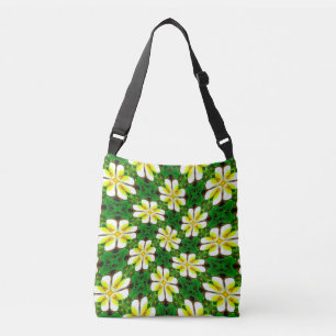 Yellow Frangipani Pattern Tragetaschen Mit Langen Trägern
