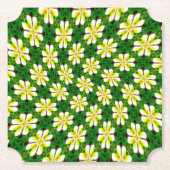 Yellow Frangipani Pattern Untersetzer (Vorderseite)