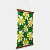 Yellow Frangipani Pattern Wandteppich Mit Holzrahmen (Gewinkelt)