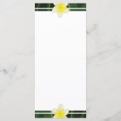 Yellow Frangipani Plumeria Menükarte (Rückseite)