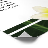 Yellow Frangipani Plumeria Wedding Chart Poster (Ecke)