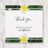 Yellow Frangipani Plumeria Wedding Gift Geschenkanhänger (Vorderseite)