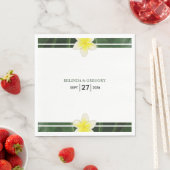 Yellow Frangipani Plumeria Wedding Serviette (Beispiel)