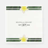Yellow Frangipani Plumeria Wedding Serviette (Vorderseite)