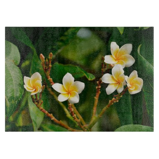 Yellow Frangipani Schneidebrett (Vorderseite)
