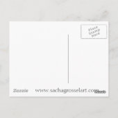 Yellow Freesia Aquarell Originalkunst Blume Postkarte (Rückseite)