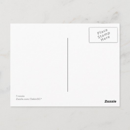 Yellow Freesia Blossoms Postkarte (Rückseite)