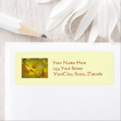 Yellow Freesia Floral Address Label (Insitu)