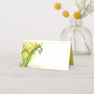 Yellow Freesia Platzkarte