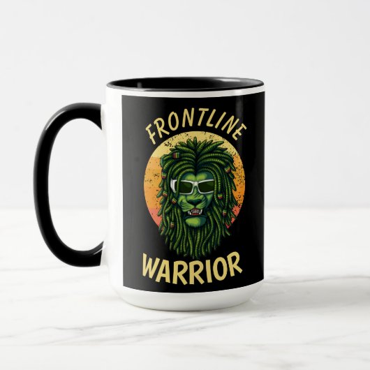 Yellow Frontline Warrior Tasse (Links)
