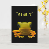 Yellow Frosch Ribbit Birthday Card Karte (Gelbe Blume)