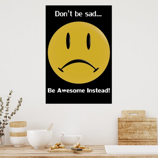 Yellow Frowny Poster (Küche)