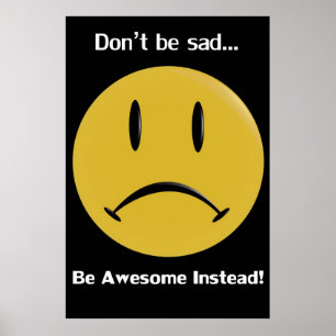 Yellow Frowny Poster