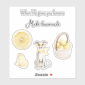 Yellow Fruit Lemons Make Lemonade Aufkleber (Blatt)