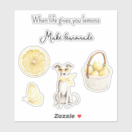 Yellow Fruit Lemons Make Lemonade Aufkleber