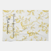 Yellow Fruit Lemons Make Lemonade Geschirrtuch (Horizontal)