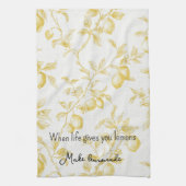 Yellow Fruit Lemons Make Lemonade Geschirrtuch (Vertikal)