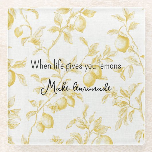 Yellow Fruit Lemons Make Lemonade Glasuntersetzer (Vorderseite)
