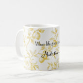 Yellow Fruit Lemons Make Lemonade Kaffeetasse (Vorderseite Links)