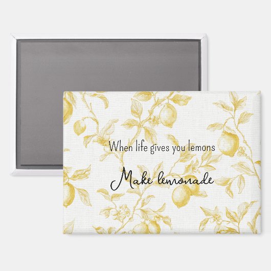 Yellow Fruit Lemons Make Lemonade Magnet (Vorderseite/Rückseite)