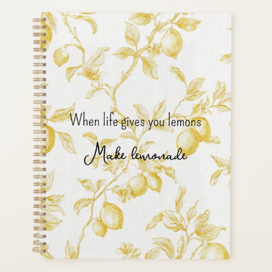 Yellow Fruit Lemons Make Lemonade Planer (Vorderseite)