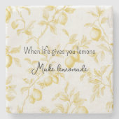 Yellow Fruit Lemons Make Lemonade Steinuntersetzer (Vorderseite)