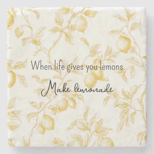 Yellow Fruit Lemons Make Lemonade Steinuntersetzer (Vorderseite)