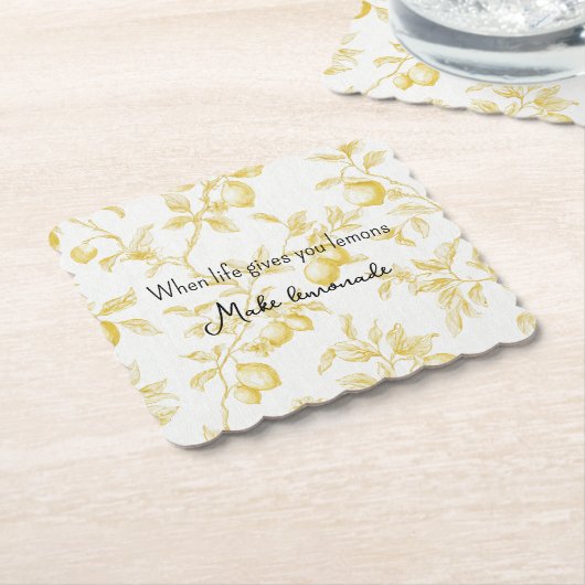 Yellow Fruit Lemons Make Lemonade Untersetzer (angewinkelt)