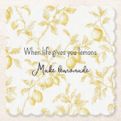 Yellow Fruit Lemons Make Lemonade Untersetzer (Vorderseite)