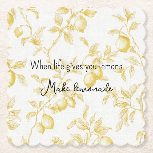 Yellow Fruit Lemons Make Lemonade Untersetzer (Vorderseite)