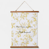 Yellow Fruit Lemons Make Lemonade Wandteppich Mit Holzrahmen (Vorderseite)