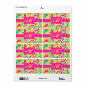 Yellow Fuchsia Pink Modern Paisley Monogram (Vorne)