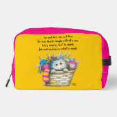 Yellow Fuchsia Socks Monster Joy Waschbeutel (Rückseite)