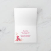 Yellow, Fuchsia, White Tropical Wedding Vielen Dan Dankeskarte (Innenseite)