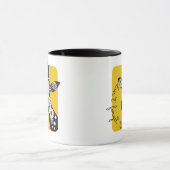 Yellow Funky Funny Paisley Giraffe Coffee Tasse (Zentrum)