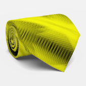 Yellow Futuristic Abstract Diagonal Pattern Art Krawatte (Gerollt)