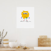 Yellow Fuzzy Monster Poster (Küche)