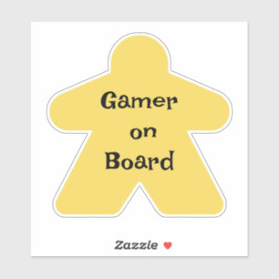 Yellow gamer Custom Cut Vinyl Sticker