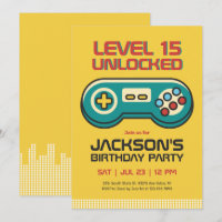 Yellow Gaming Video Game Player Gamer Boy Geburtst