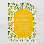 Yellow Garden Blume Aquarell Brautparty Einladung (Vorne/Hinten)