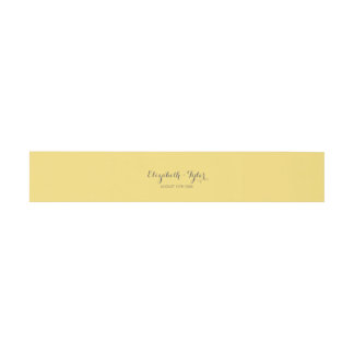 Yellow Garden Rose - Einladung Bauchband Einladungsbanderole