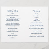 Yellow Garden Rose mit Marinetext Hochzeitsprogram (Rückseite)