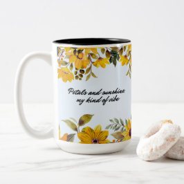 Yellow Garden & Sunshine Zweifarbige Tasse