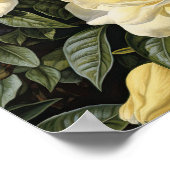 Yellow Gardenia Blume Art Print Poster (Ecke)