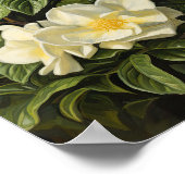 Yellow Gardenia Blume Art Print Poster (Ecke)