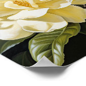 Yellow Gardenias Blume Art Print Poster (Ecke)