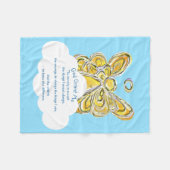 Yellow Gaurdian Angel God Grant Me Chemo Blanket Fleecedecke (Vorderseite (Horizontal))