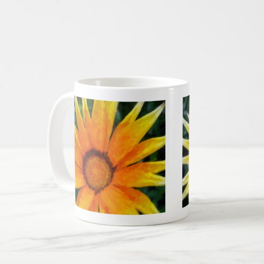 Yellow Gazania Kaffeetasse (Vorderseite Links)